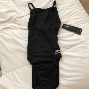 NWT Black Speedo Endurance + Swim Suit